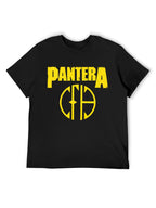 Pantera Yellow Emblem Logo Graphic T-Shirt