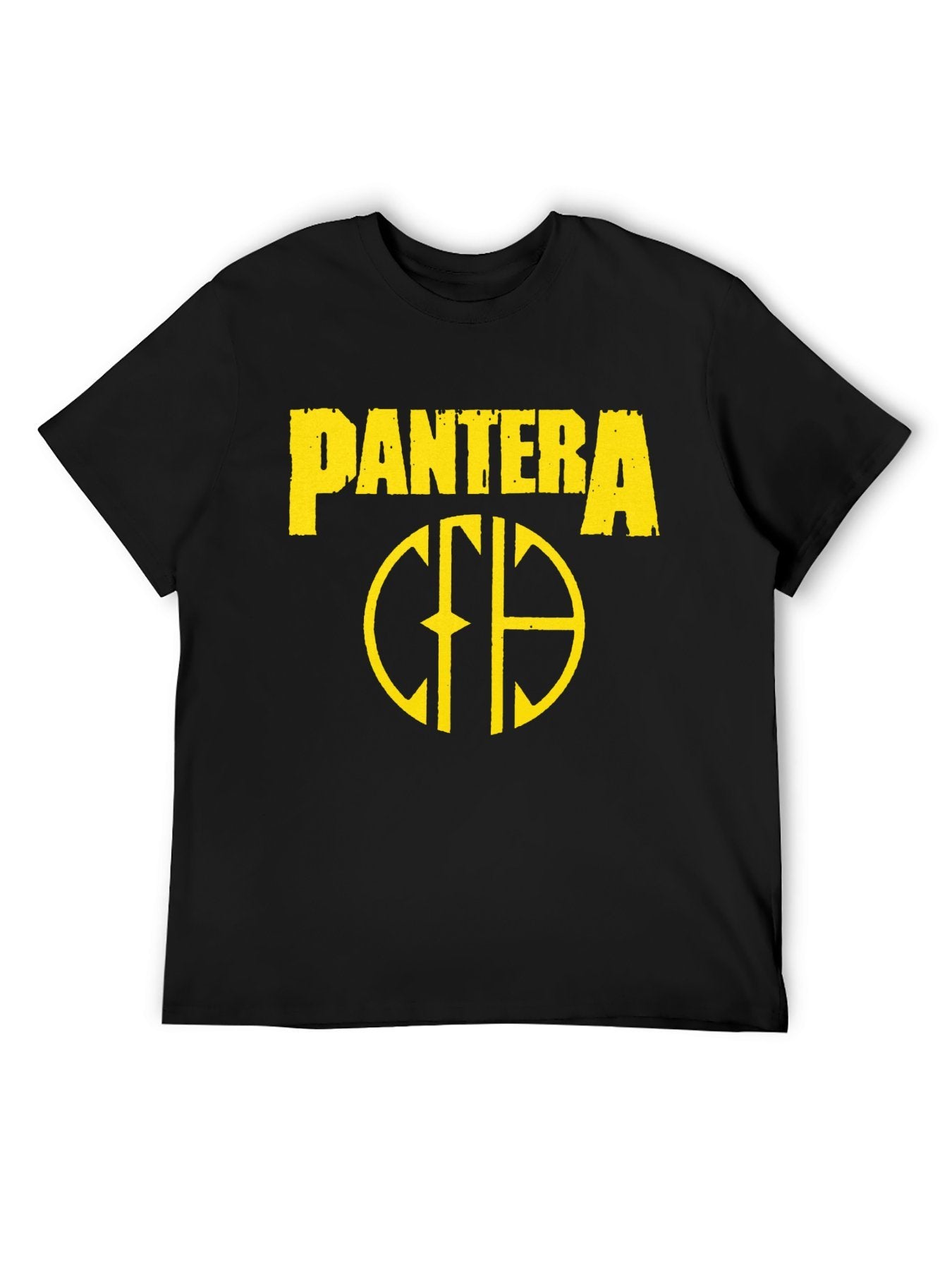 Pantera Yellow Emblem Logo Graphic T-Shirt