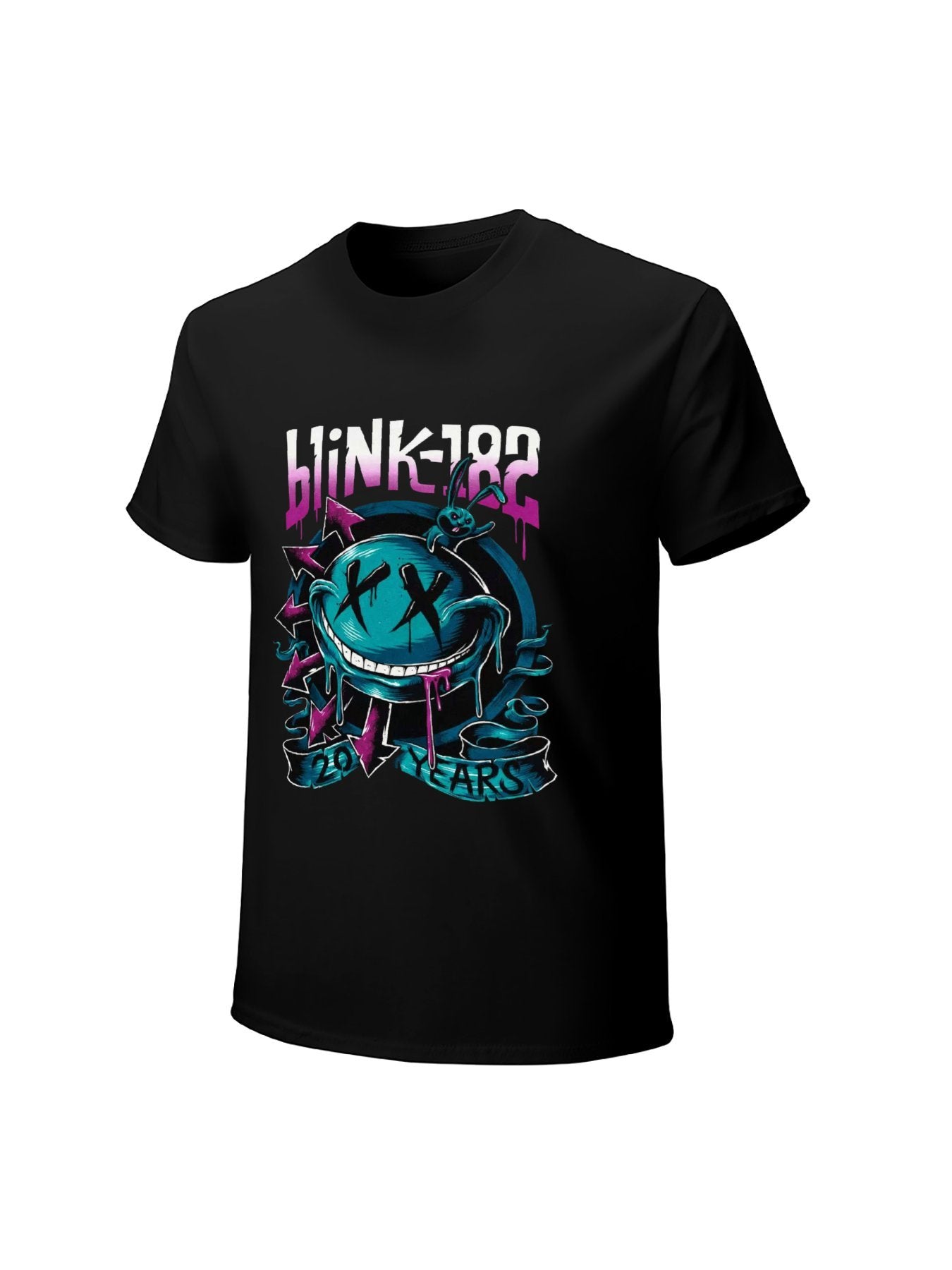 blink-182 Smiley Face Neon Anniversary Punk T-Shirt