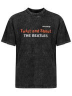 The Beatles Twist and Shout Mono Typography Graphic T-Shirt