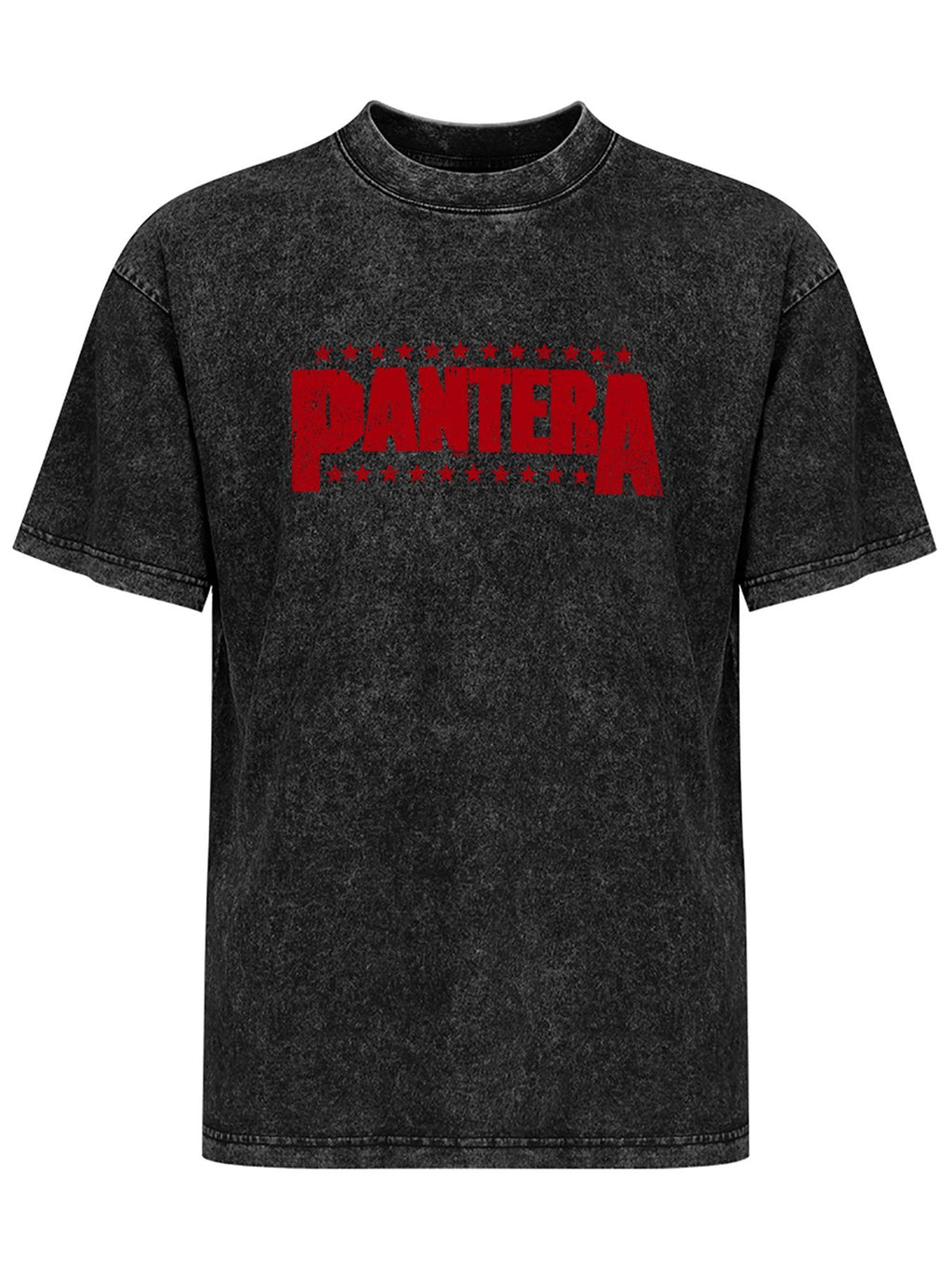 Pantera Distressed Stars Logo Graphic T-Shirt