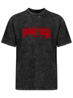 Pantera Distressed Stars Logo Graphic T-Shirt