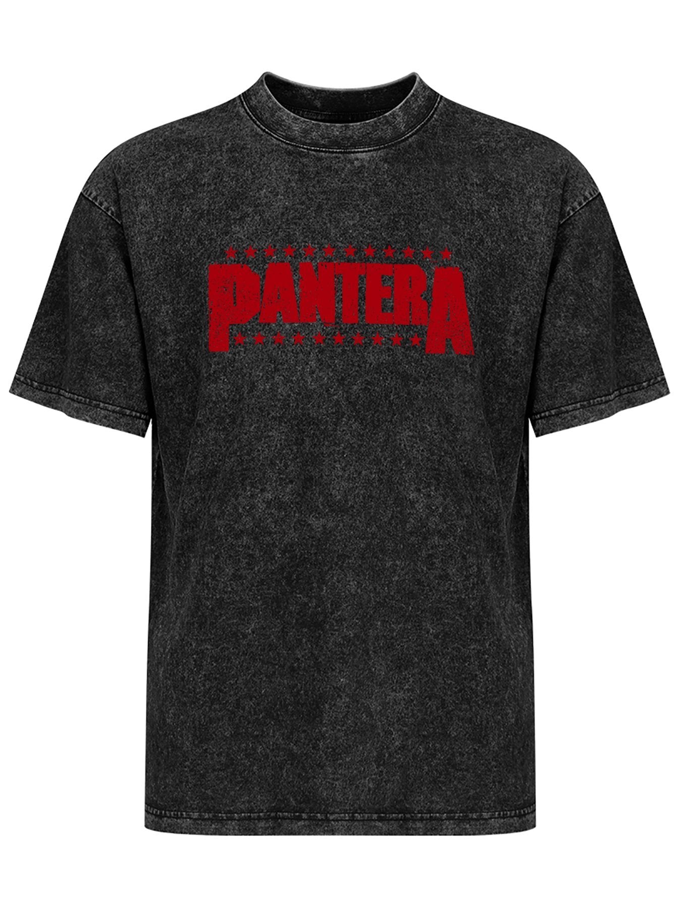 Pantera Distressed Stars Logo Graphic T-Shirt