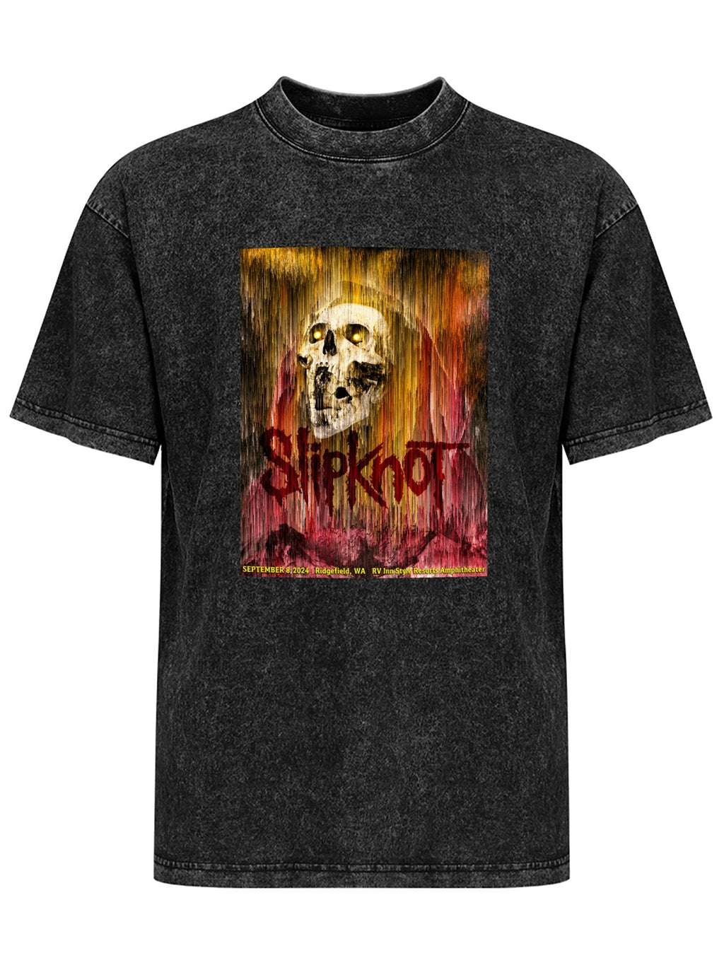 Slipknot Ridgefield 2024 Skull Concert Graphic T-Shirt