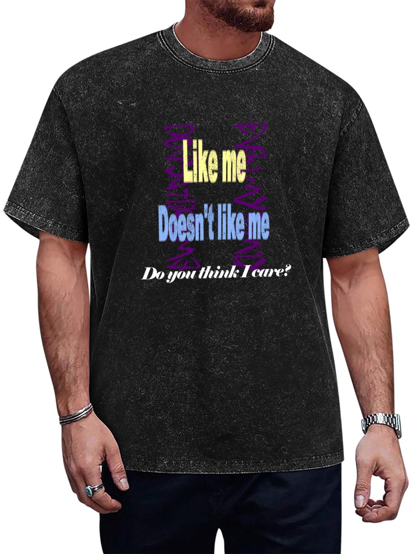 Like Me Slogan Vintage Washed T-Shirt