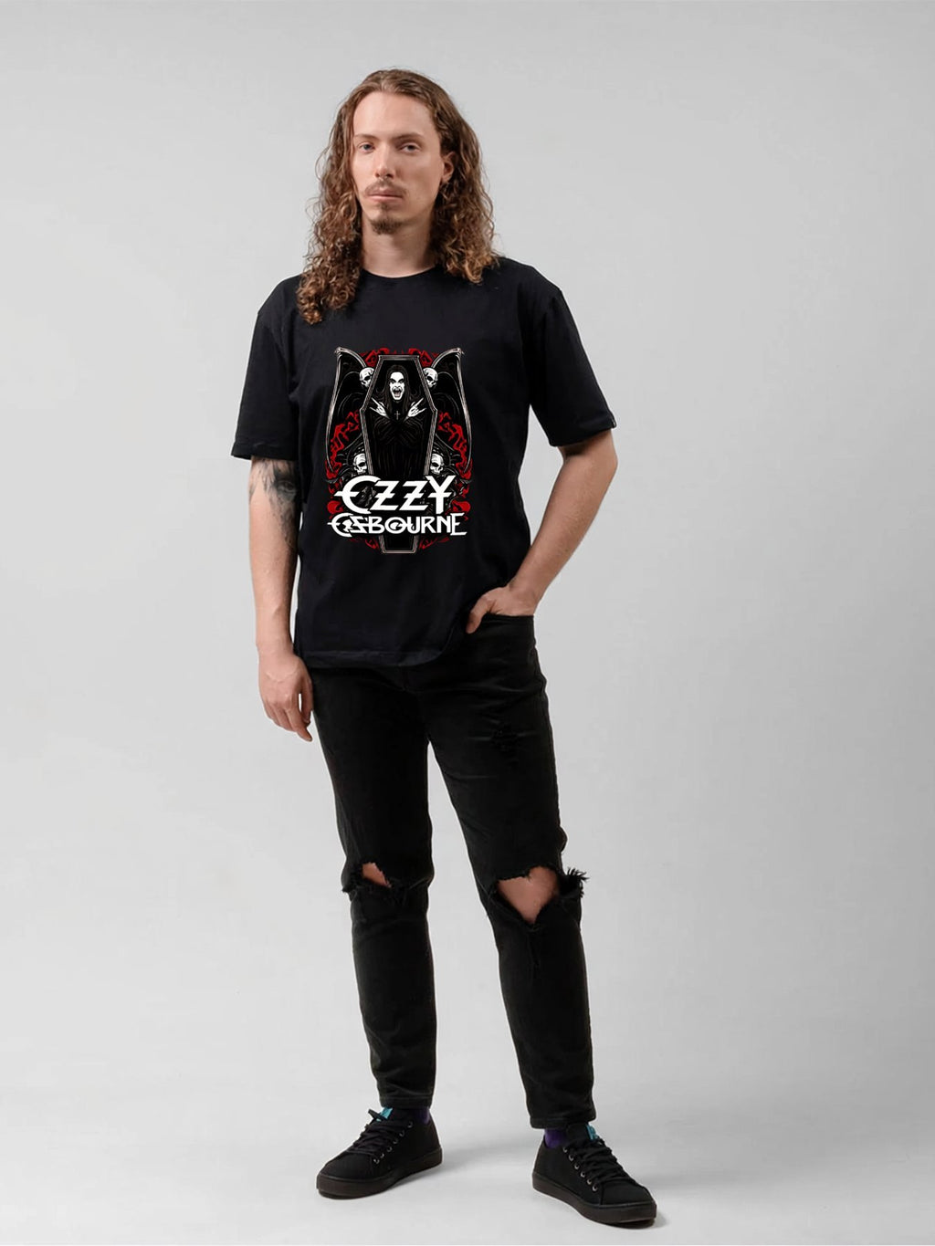 Ozzy Osbourne Coffin Gothic Horror T-Shirt
