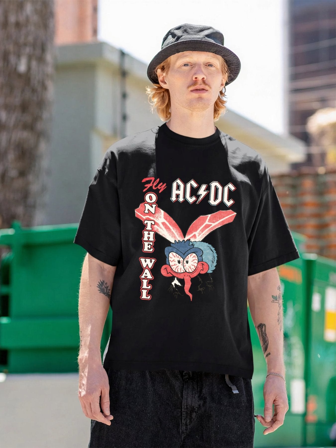 AC/DC Cartoon Fly Fly on the Wall T-Shirt