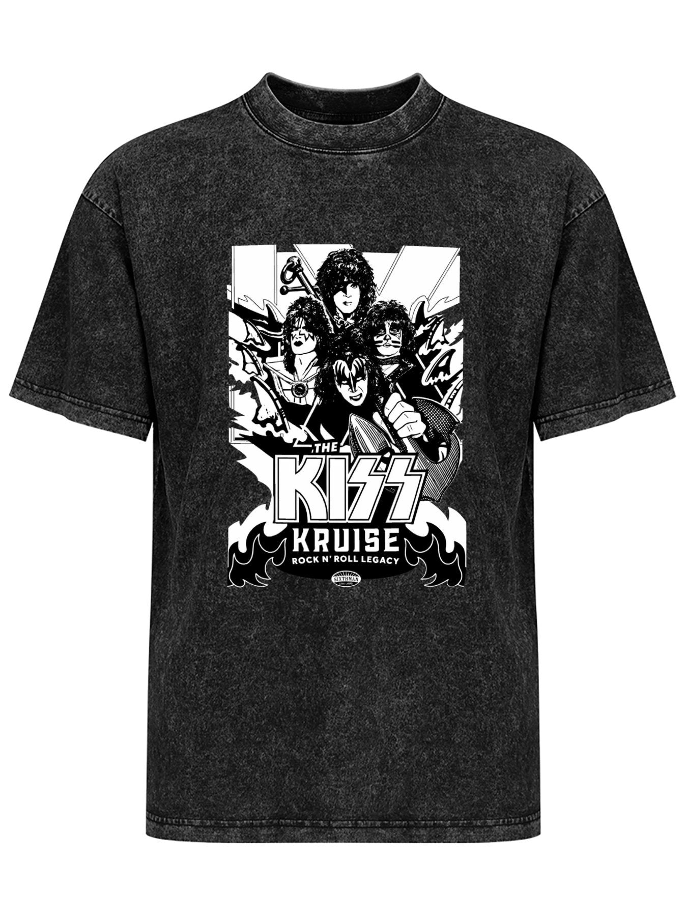 Vintage Washed KISS Kruise Rock N’ Roll Legacy Graphic T-Shirt