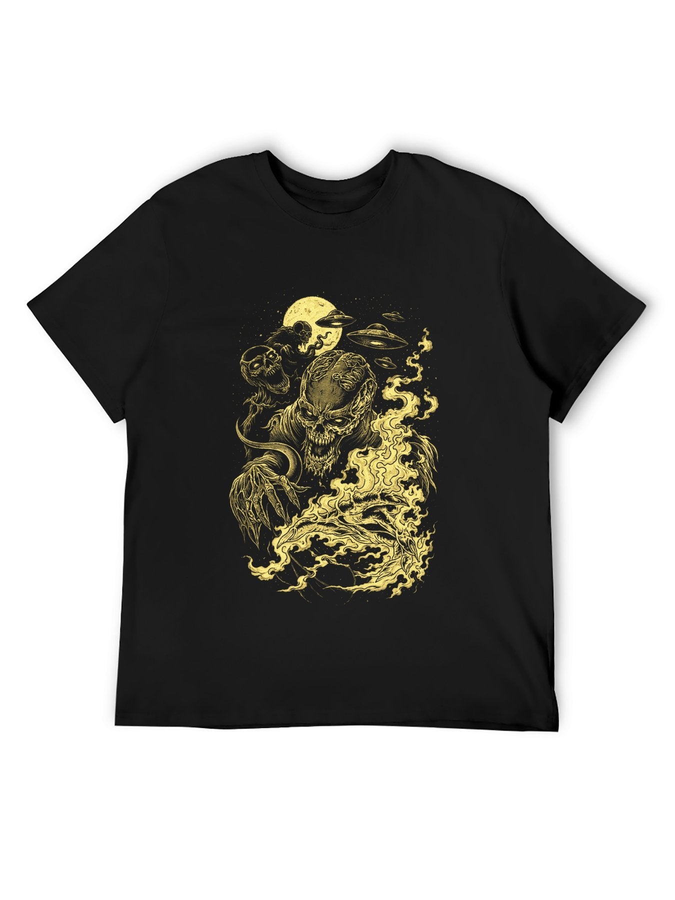 Skull Phantom Flaming Horror T-Shirt