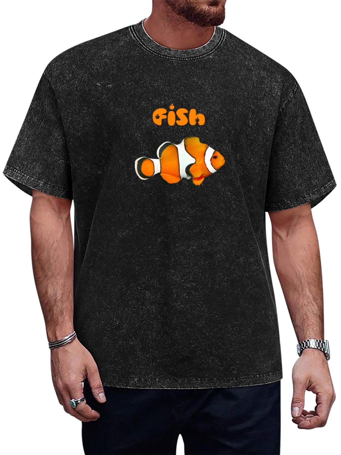 Clownfish Graphic Washed T-Shirt Main image