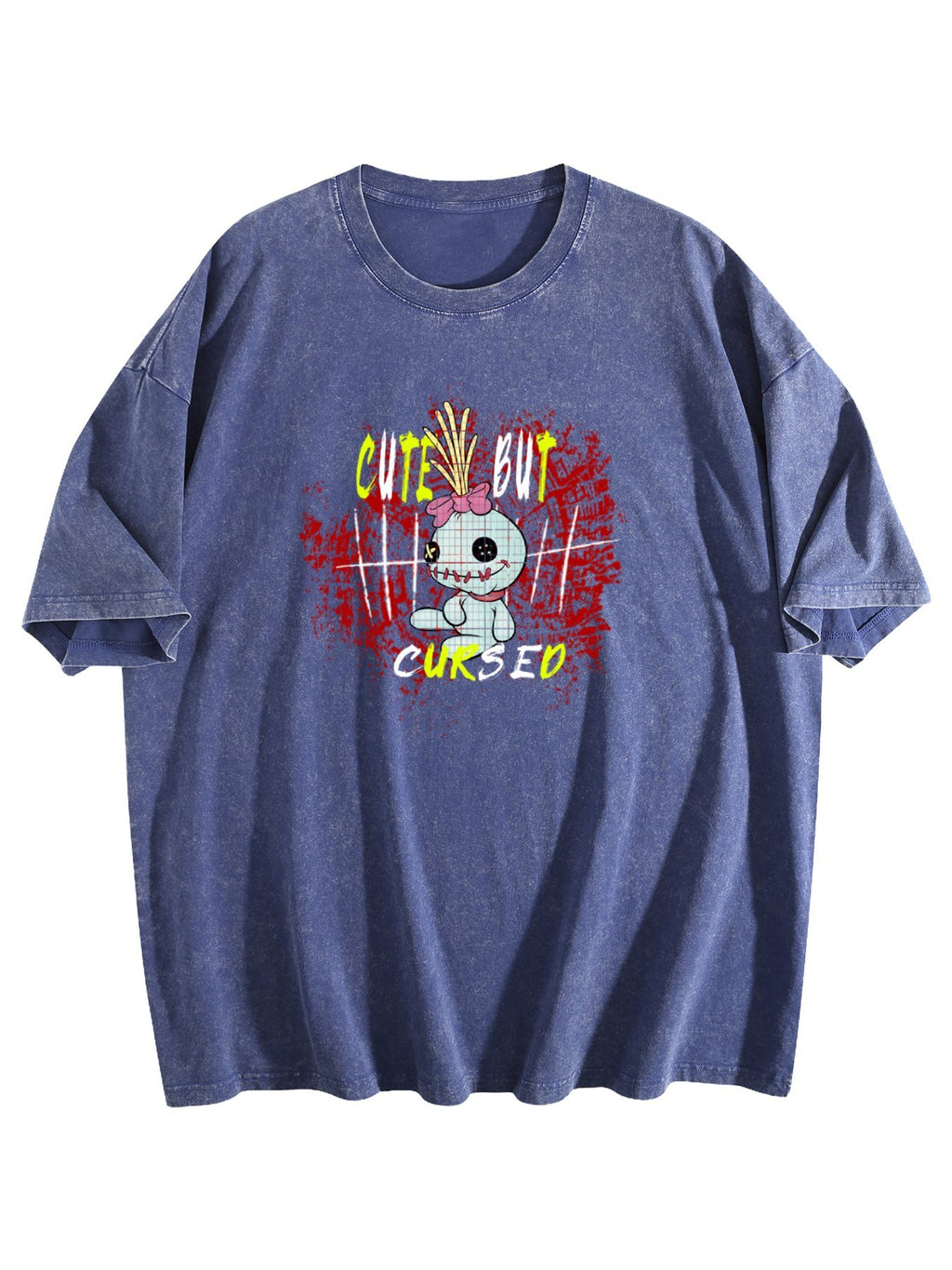 Cute but Cursed Doll Graphic Washed T-Shirt