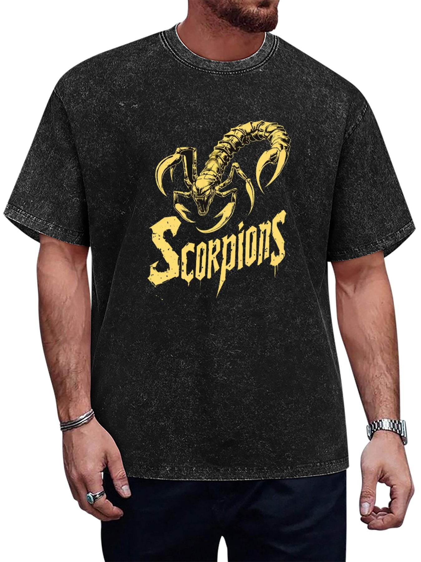 Vintage Washed Scorpions Golden Scorpion Graphic T-Shirt Main image