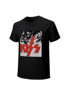 KISS Classic Faces Lightning Logo Graphic T-Shirt