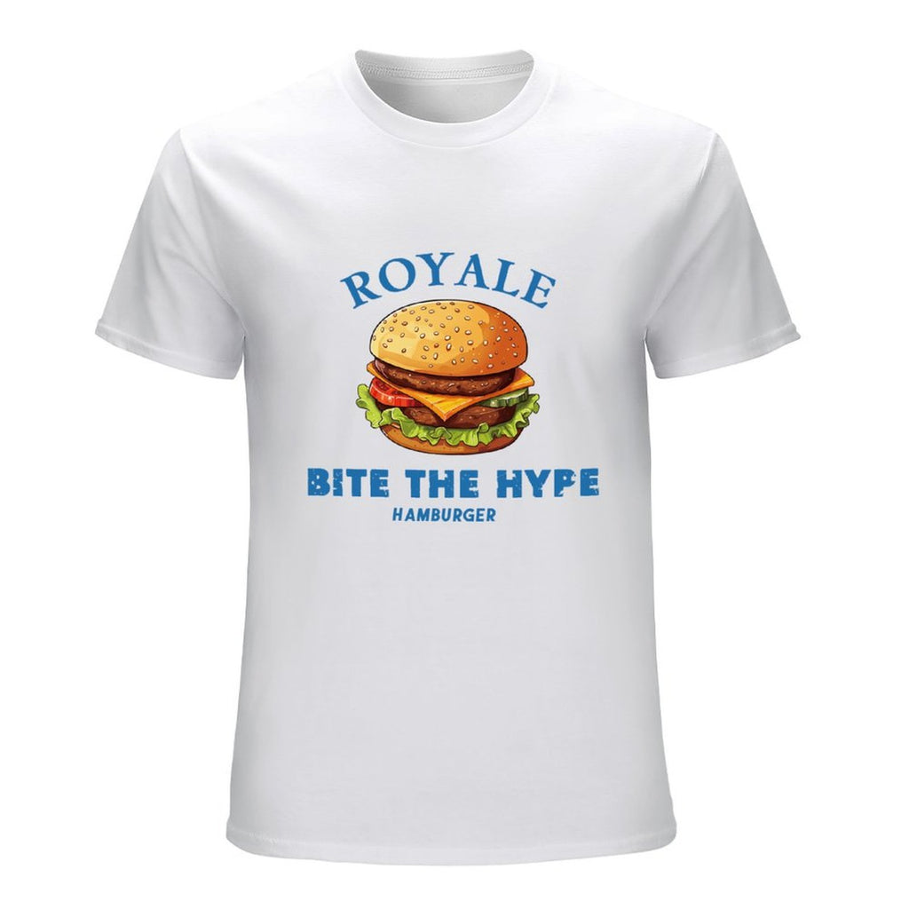 Royale Bite the Hype Hamburger Graphic White T-Shirt