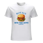 Royale Bite the Hype Hamburger Graphic White T-Shirt