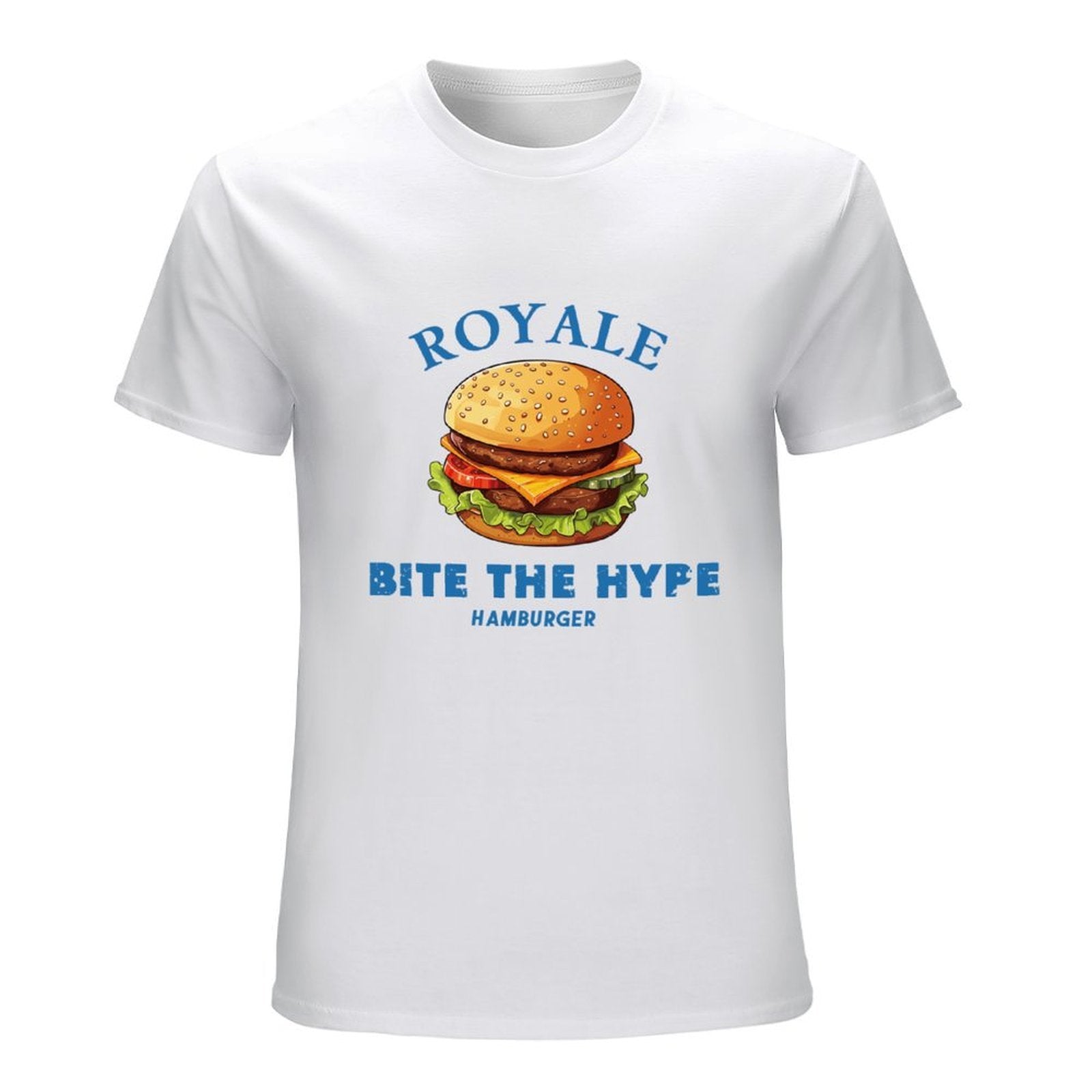 Royale Bite the Hype Hamburger Graphic White T-Shirt