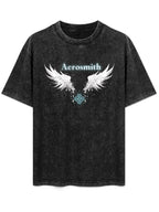 Aerosmith Crystal Angel Wings Graphic T-Shirt
