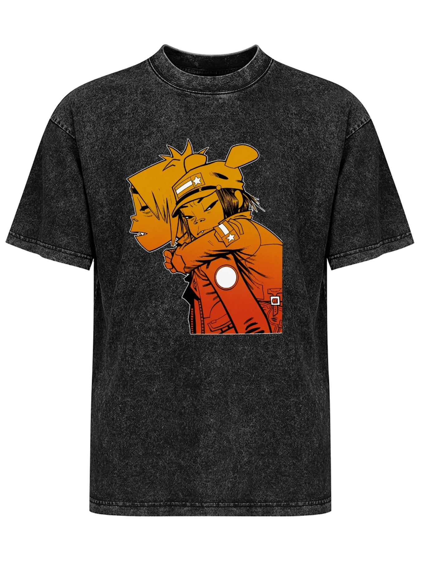 Gorillaz Noodle and 2-D Character Artwork Graphic T-Shirt
