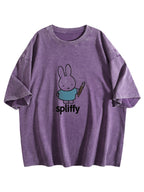 Spliffy Bunny Graphic Washed T-Shirt