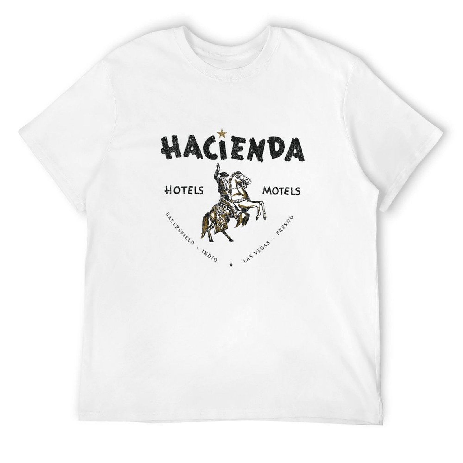 Hacienda Hotels and Motels Horse Graphic White T-Shirt
