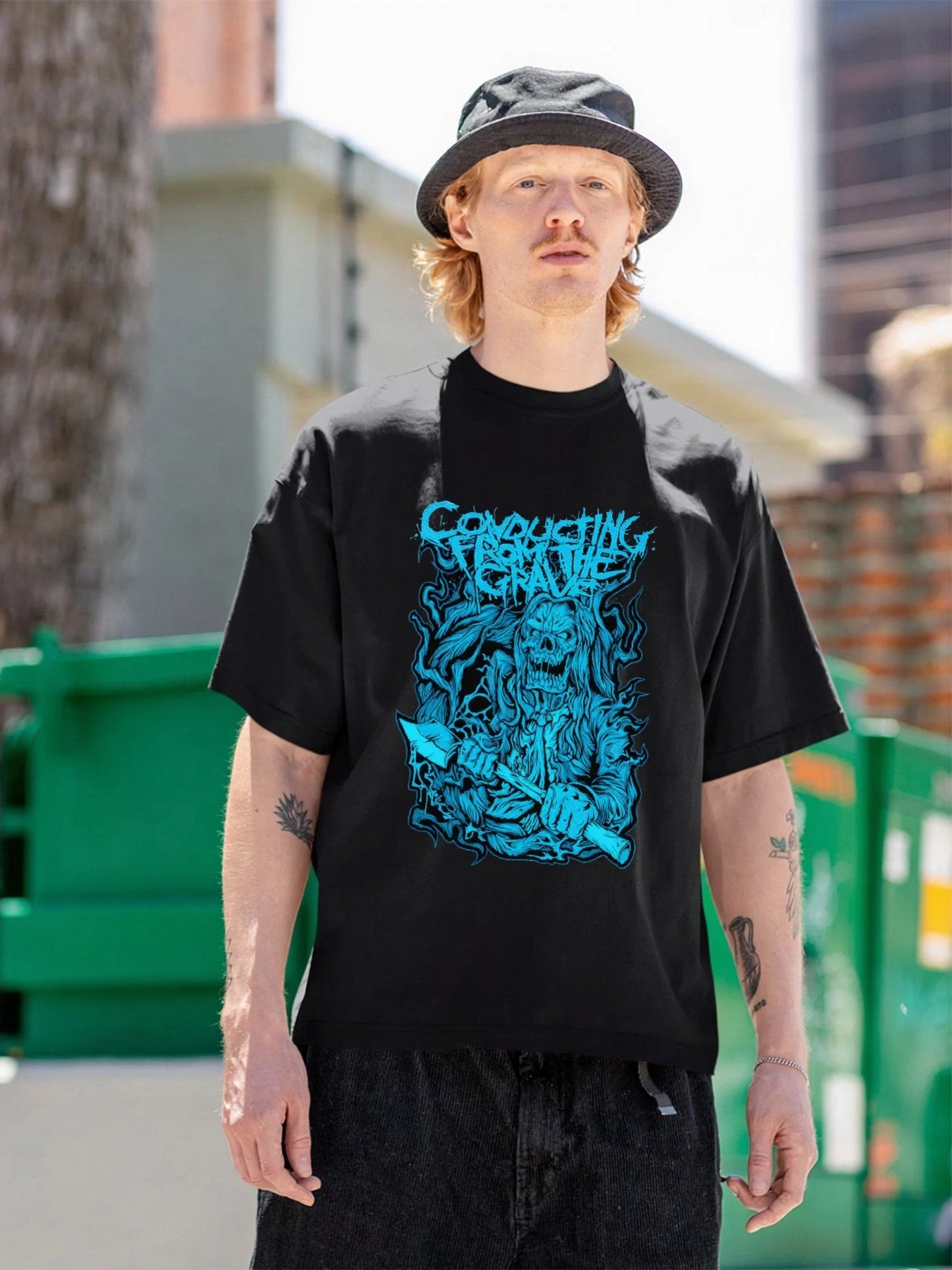 Crawling From The Grave Skull Reaper Death Metal T-Shirt