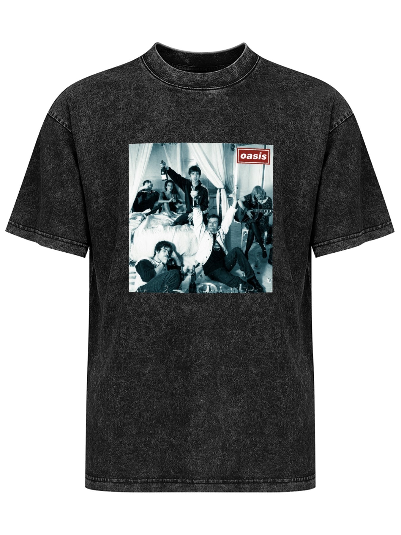 Oasis Bedroom Party Band Portrait Graphic T-Shirt