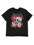 Metallica Skull Headphones Graphic T-Shirt
