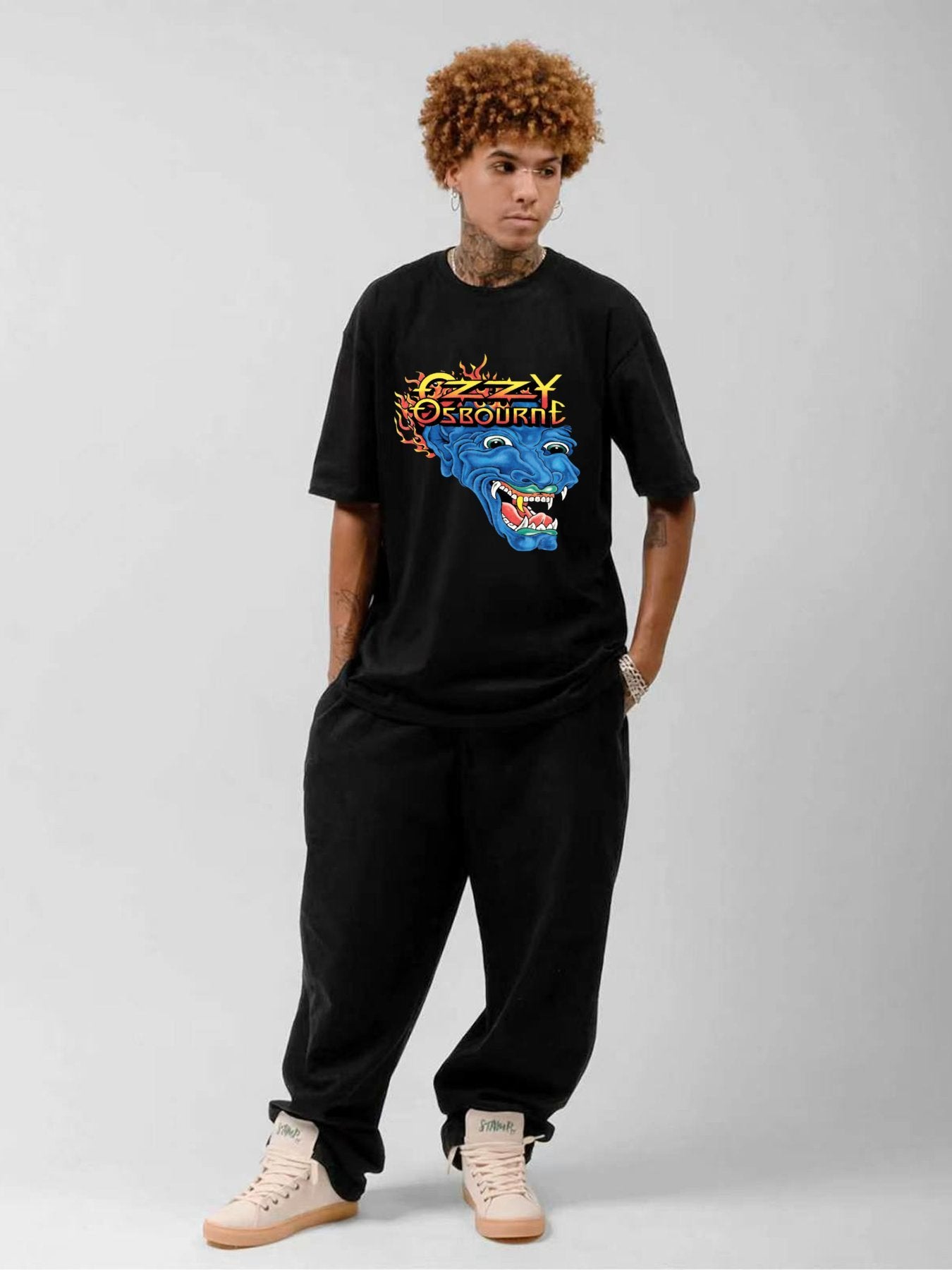 Ozzy Osbourne Blue Demon Flame Horror T-Shirt