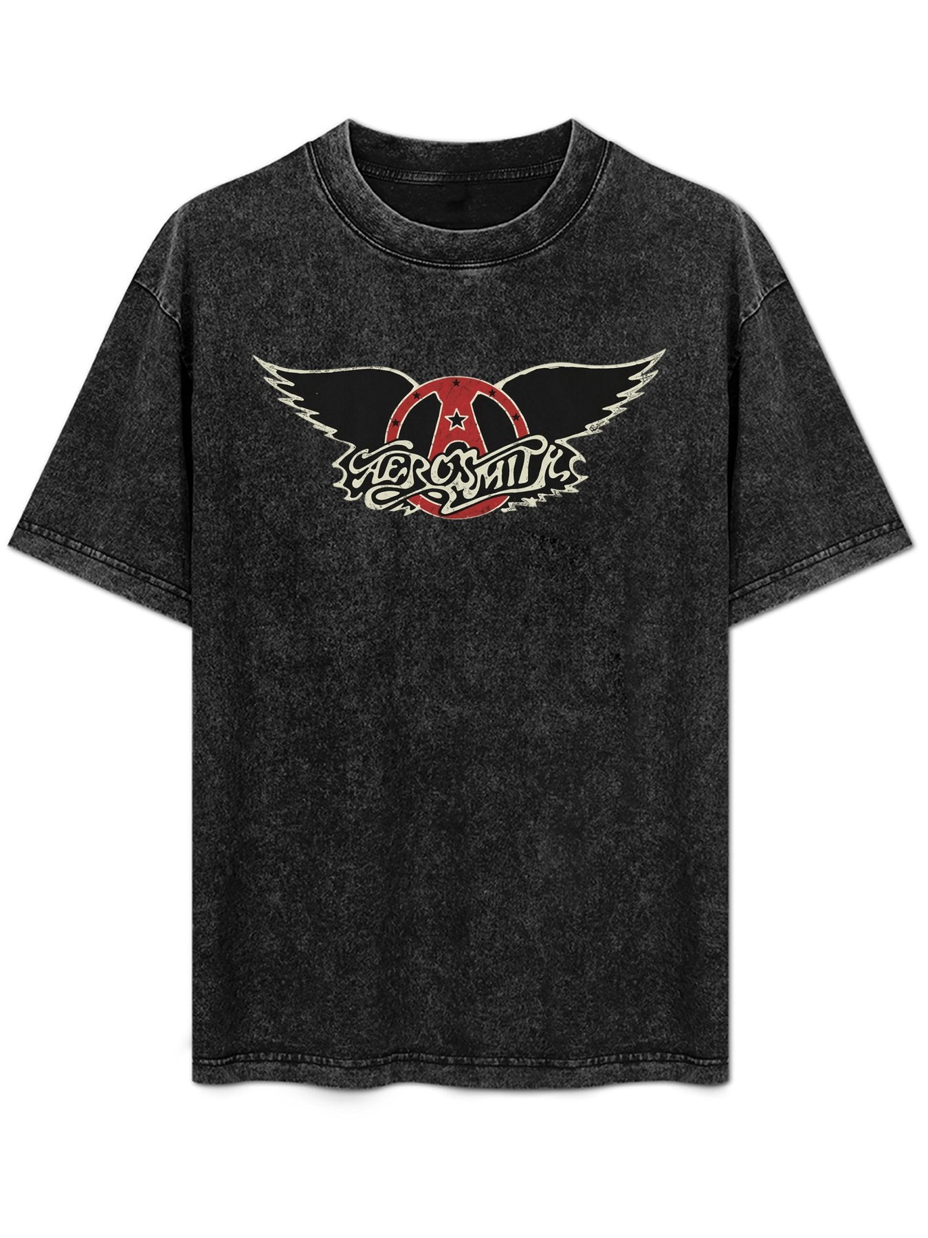 Aerosmith Distressed Winged Logo Graphic T-Shirt