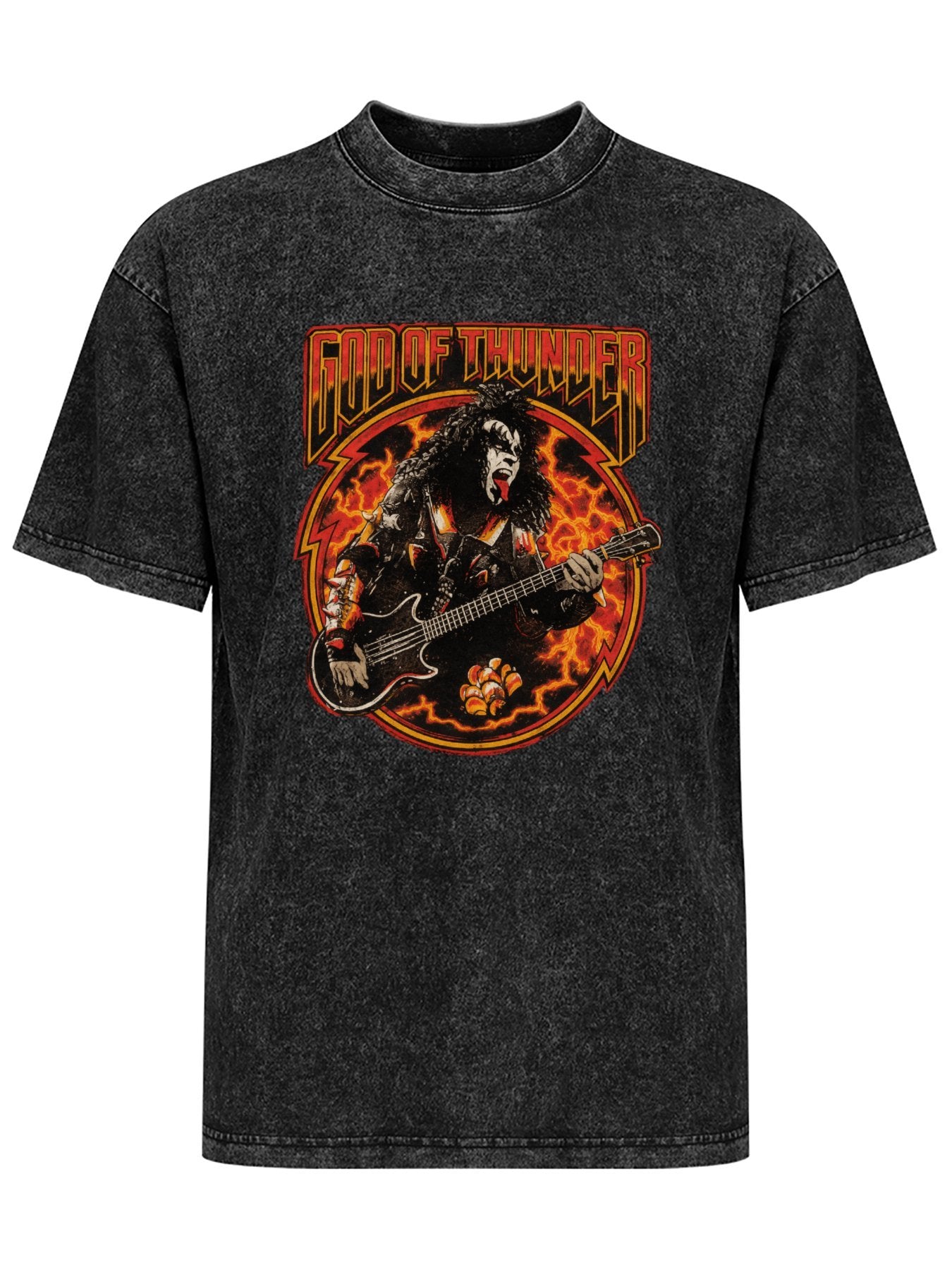 Vintage Washed KISS God of Thunder Bassist Graphic T-Shirt