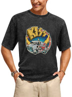 Vintage Washed Van Halen Rock Van Graphic T-Shirt