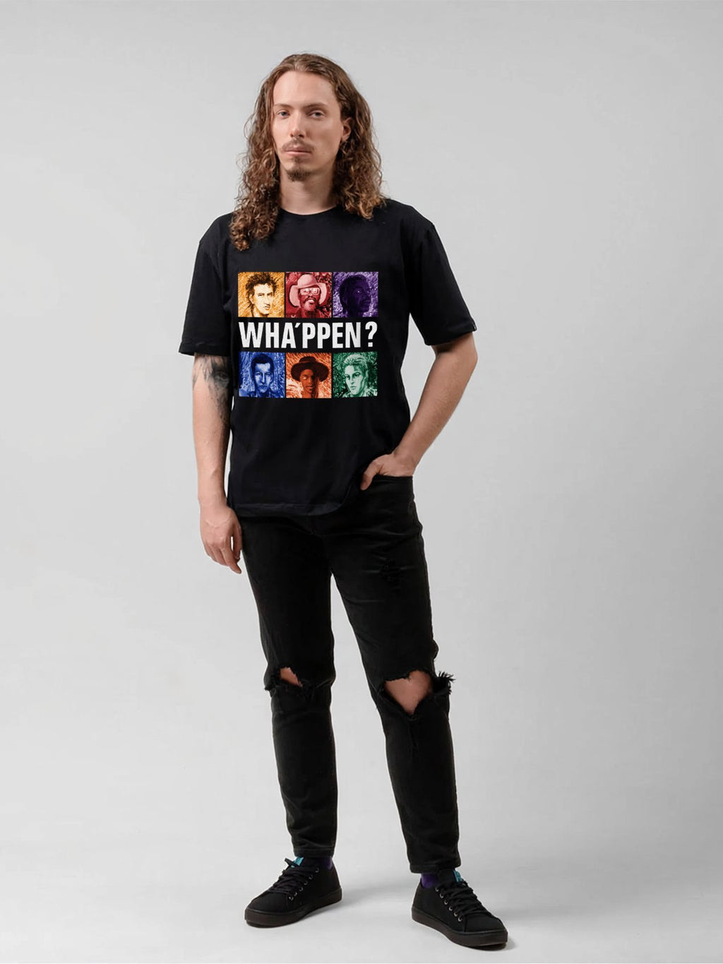 Retro Pop Portrait “Whappen?” Graphic T-Shirt