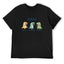 Cartoon Dinosaur Band Graphic Black T-Shirt
