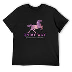 On My Way Horse Graphic Black T-Shirt