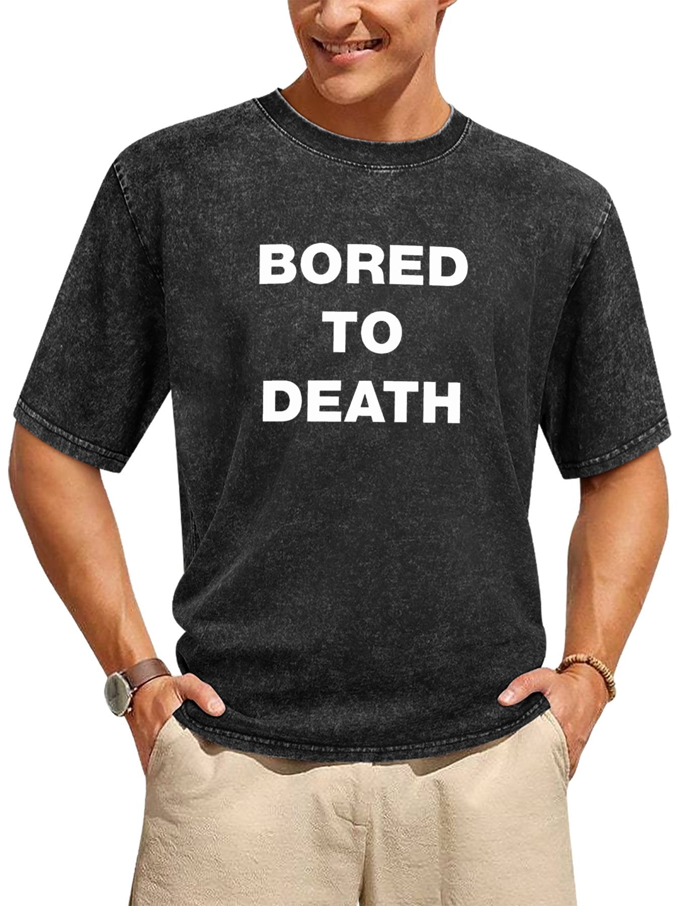 Blink-182 Bored to Death Text Graphic T-Shirt