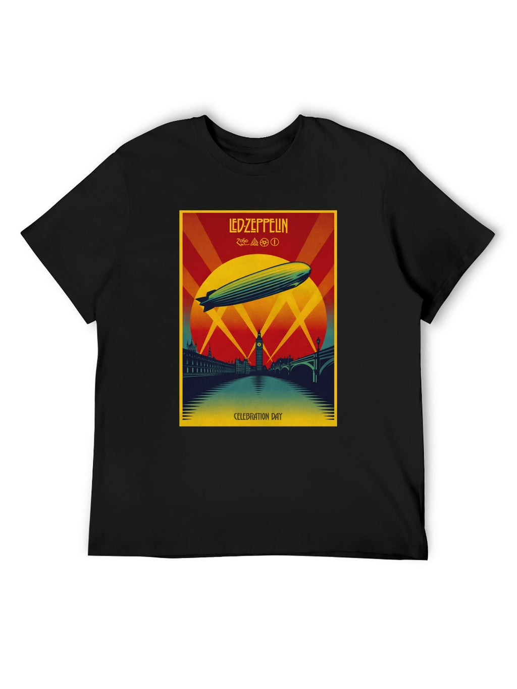 Led Zeppelin Celebration Day Airship Graphic T-Shirt