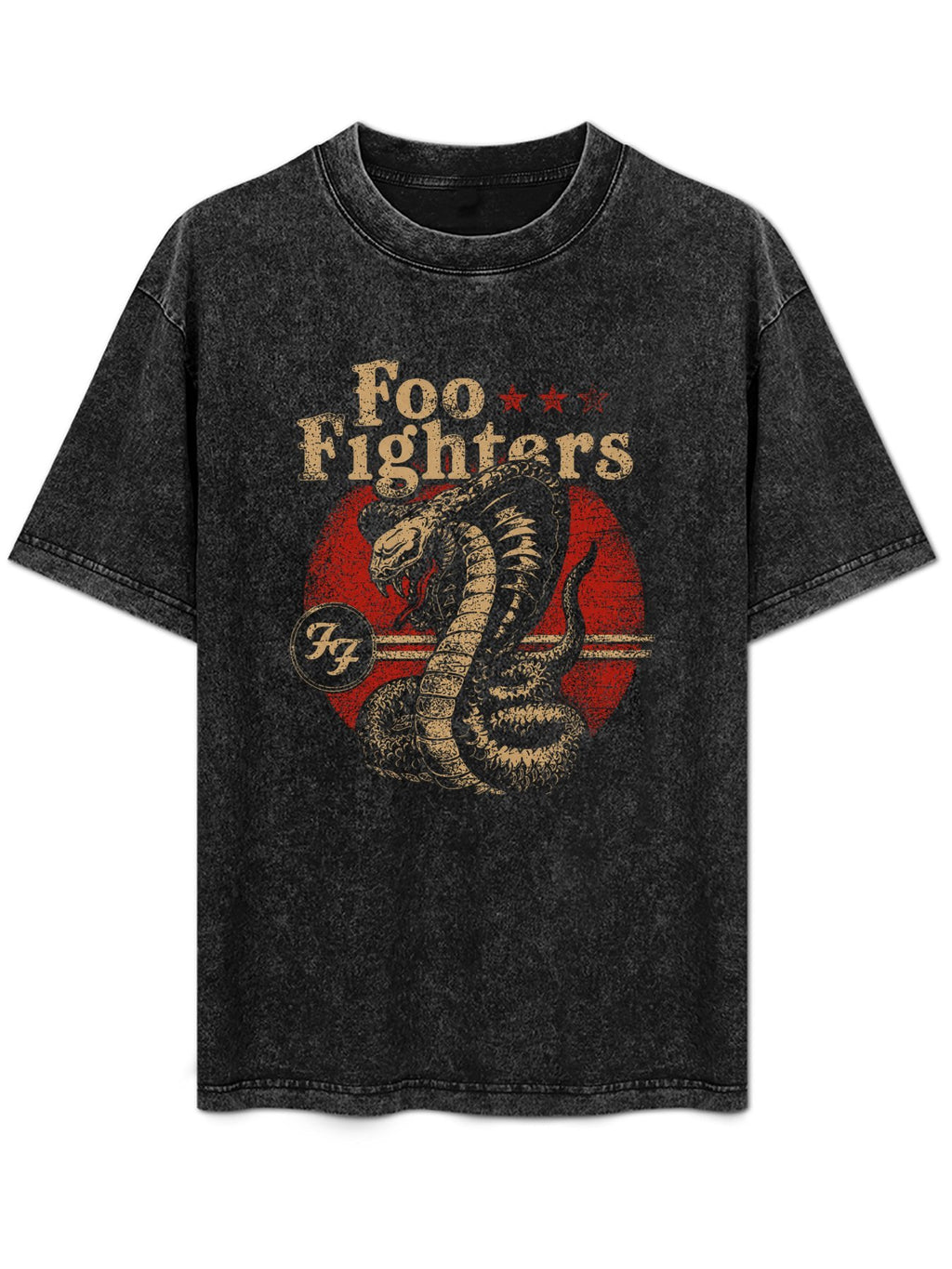 Foo Fighters Cobra Snake Vintage Graphic T-Shirt