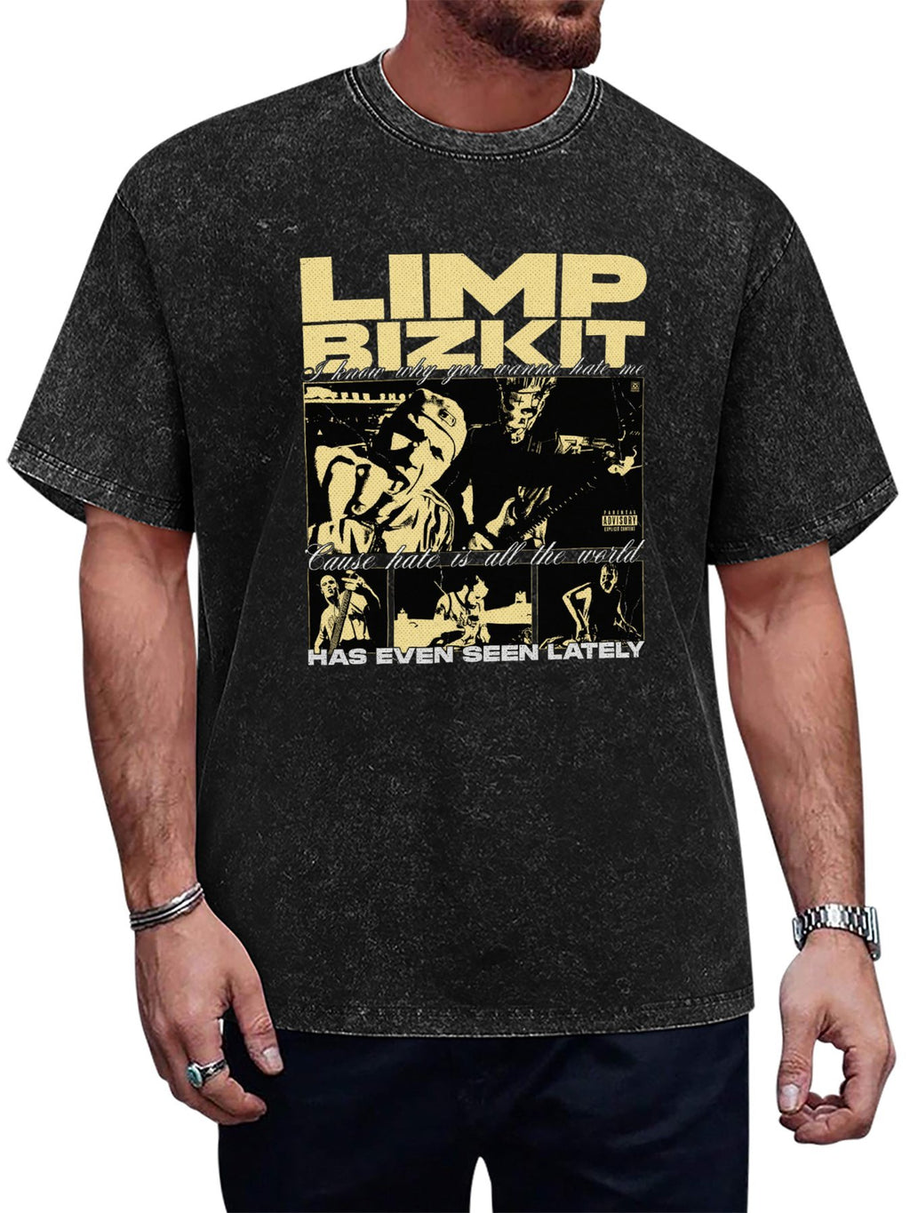 Vintage Washed Limp Bizkit Collage Graphic T-Shirt
