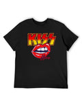 KISS Alive Red Lips Logo Graphic T-Shirt