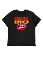 KISS Alive Red Lips Logo Graphic T-Shirt