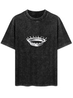 Milk Splash Washed Graphic T-Shirt