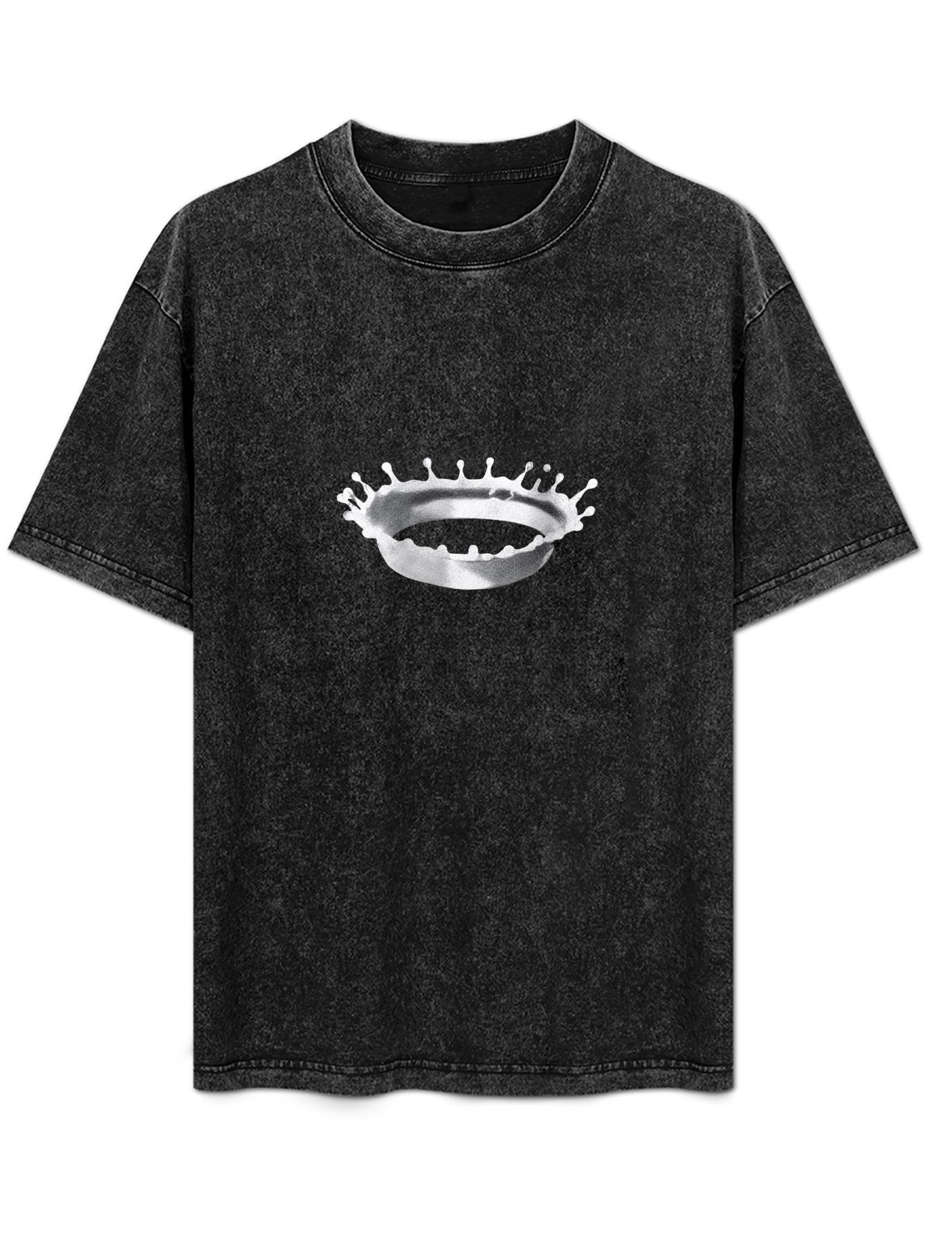 Milk Splash Washed Graphic T-Shirt