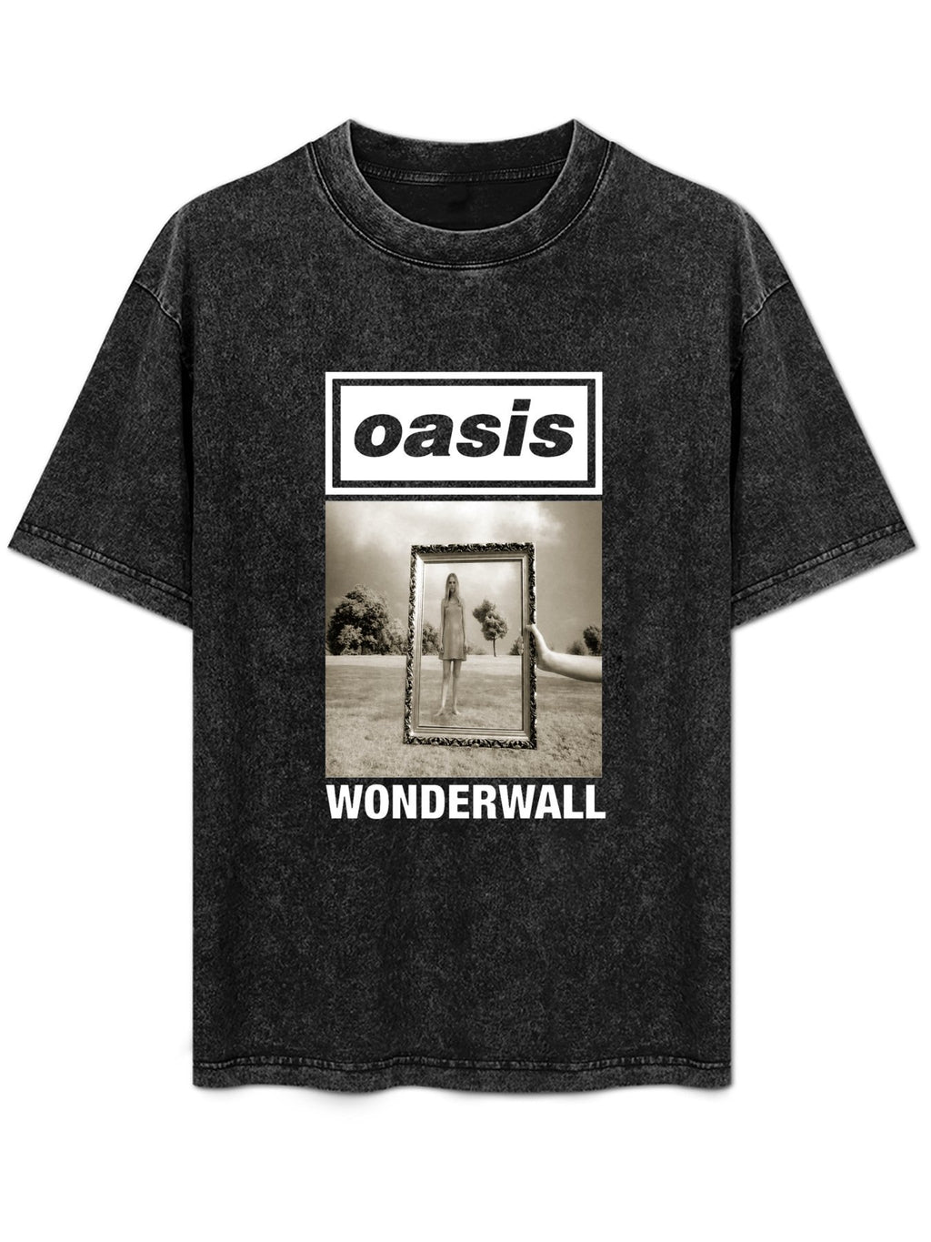 Oasis Wonderwall Framed Portrait Graphic T-Shirt