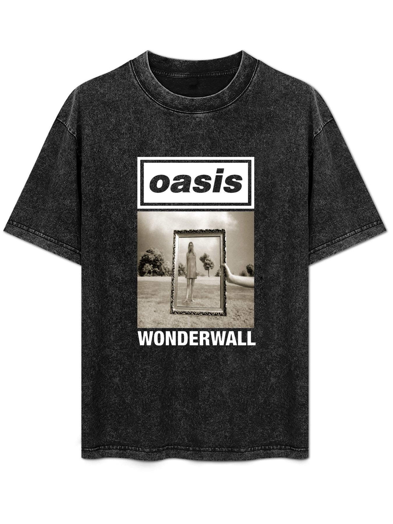 Oasis Wonderwall Framed Portrait Graphic T-Shirt