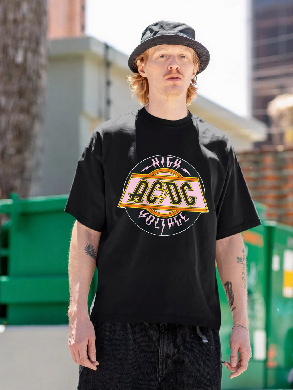 AC/DC High Voltage Retro Badge Graphic T-Shirt