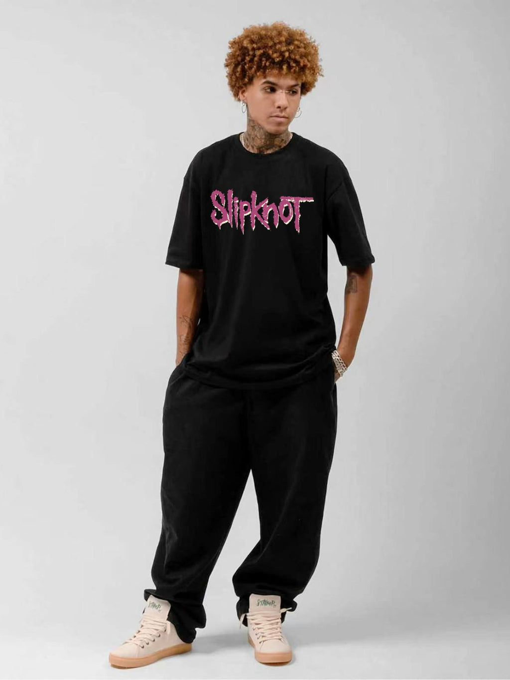 Slipknot Distressed Logo Graphic T-Shirt