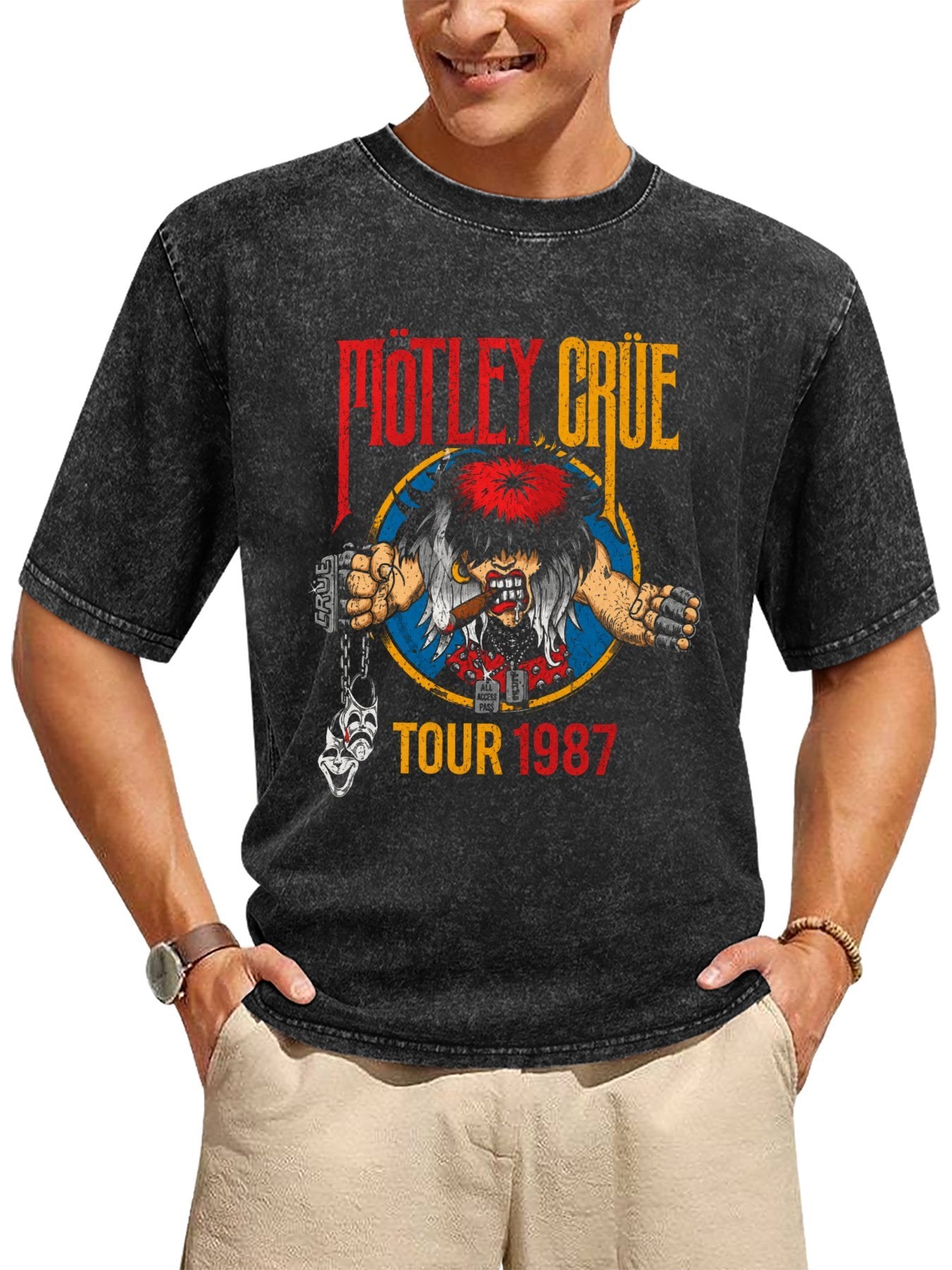 Vintage Washed Mötley Crüe Tour 1987 Graphic T-Shirt Secondary image