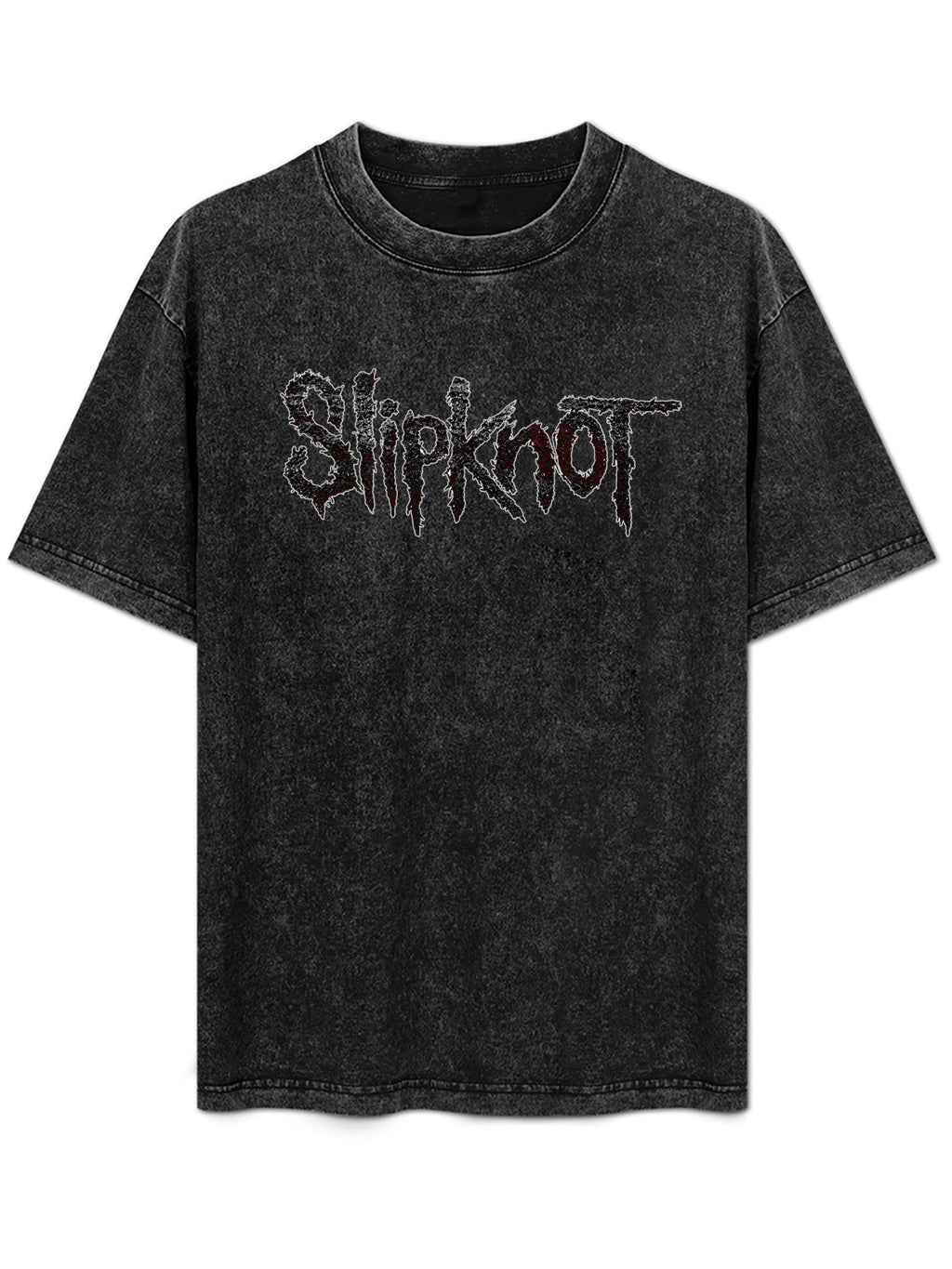 Slipknot Distressed Outline Logo Graphic T-Shirt