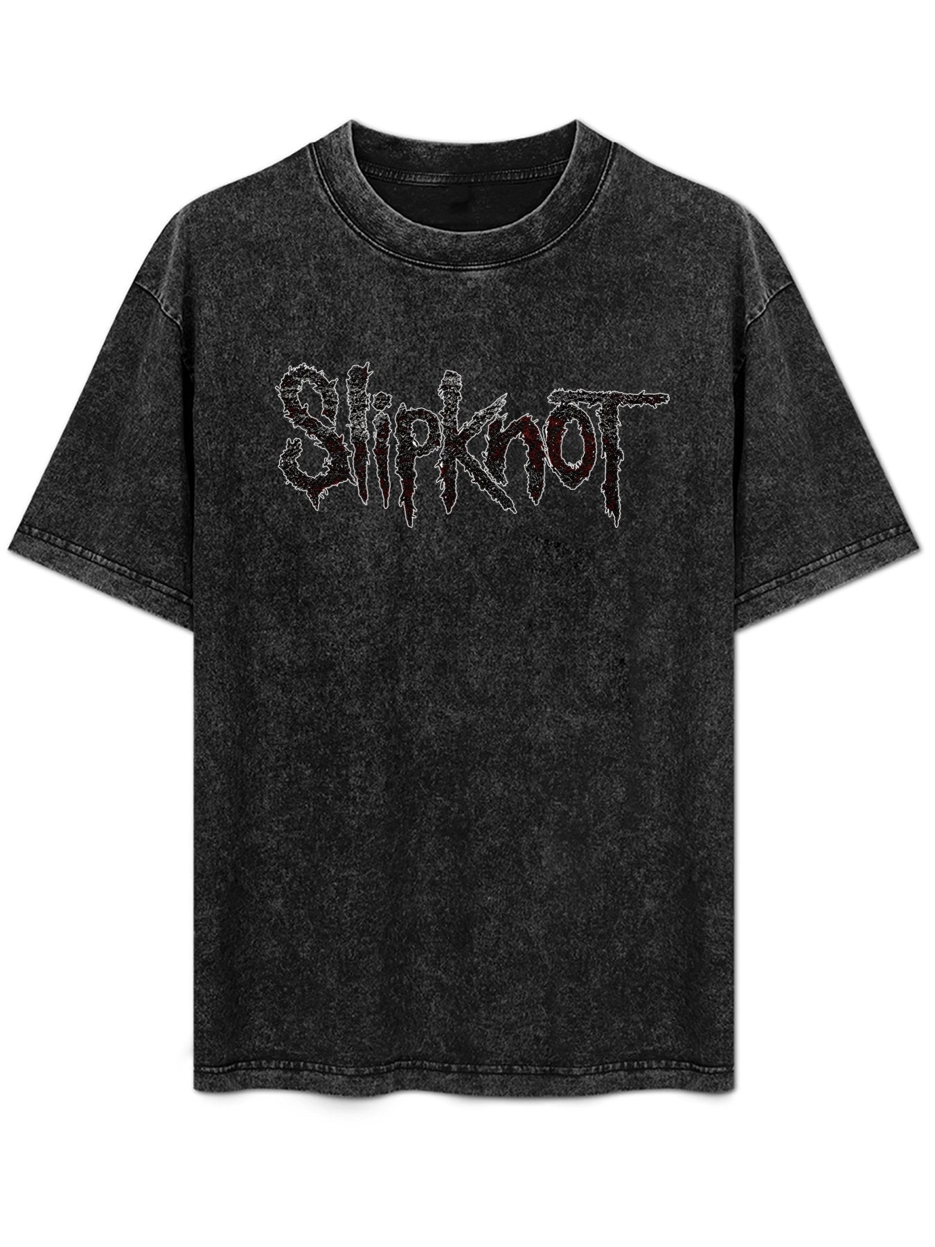 Slipknot Distressed Outline Logo Graphic T-Shirt