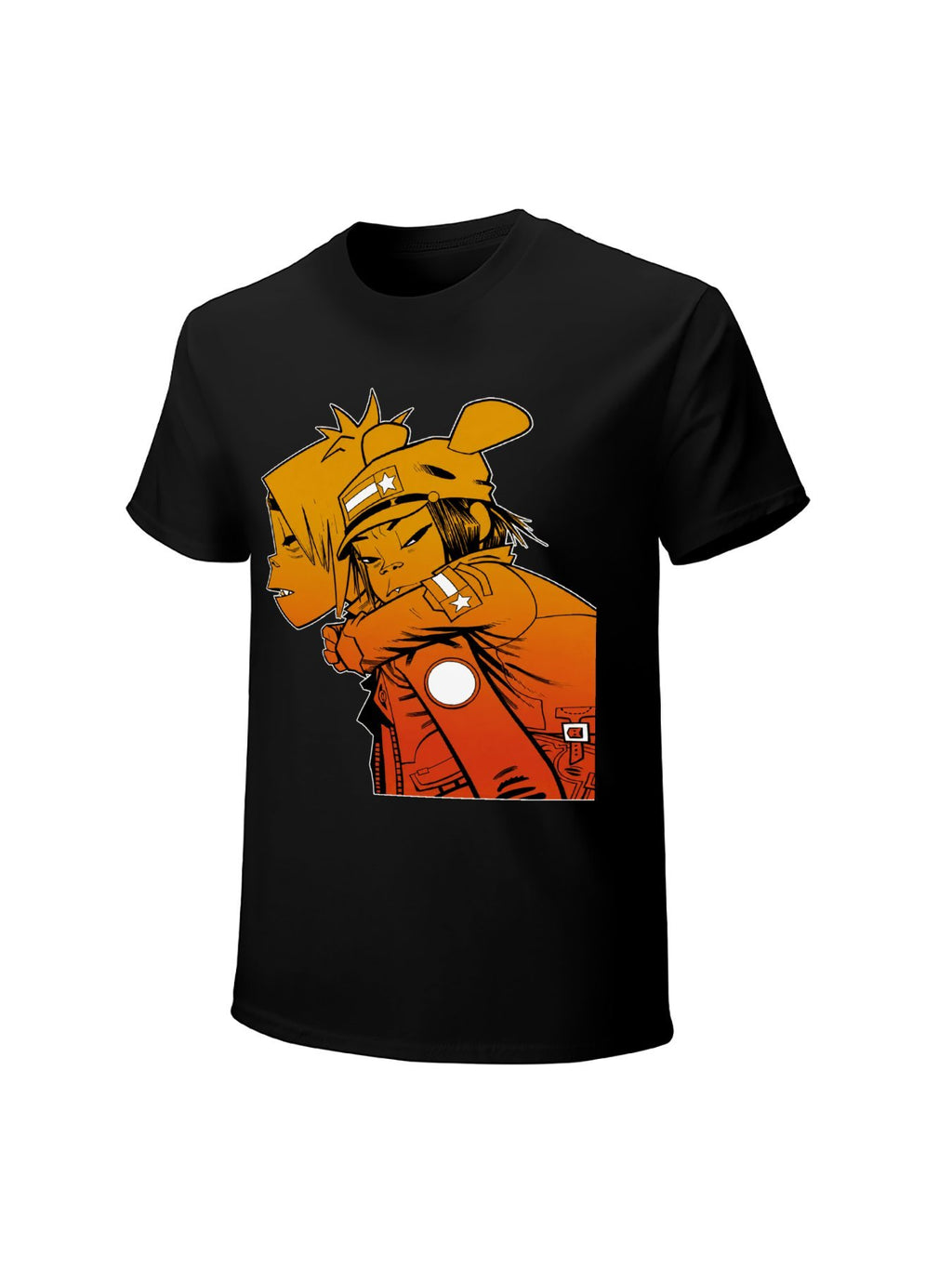 Gorillaz Noodle & 2D Orange Graphic T-Shirt